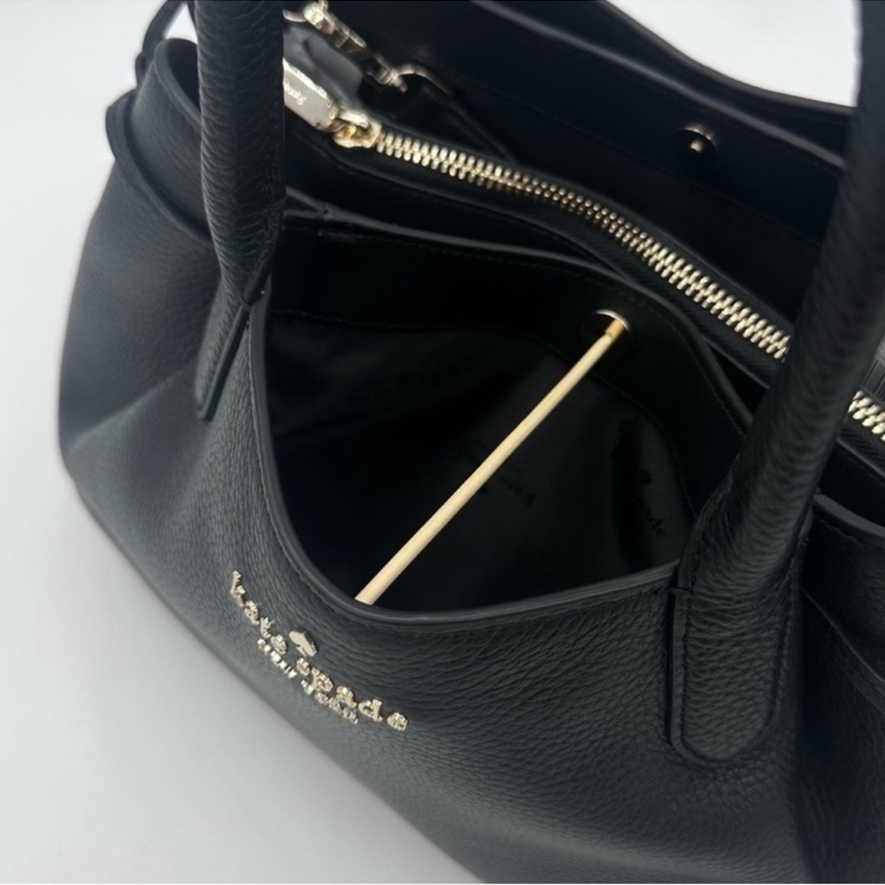 Kate Spade Large Dumpling Satchel Crossbody Bag Black - Picture 11 of 12